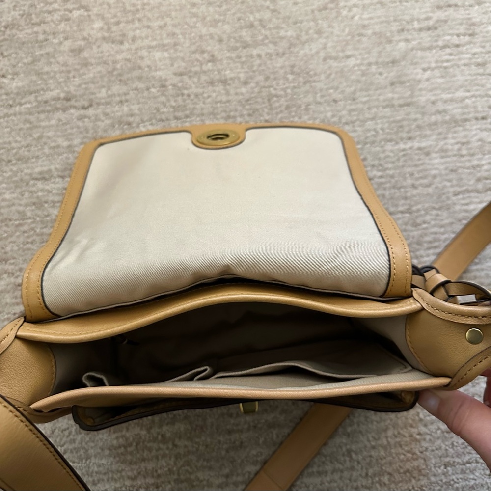 Coach Tan Leather Legacy Archive Rambler Crossbody Bag Tassel Purse 21194 - Picture 6 of 9